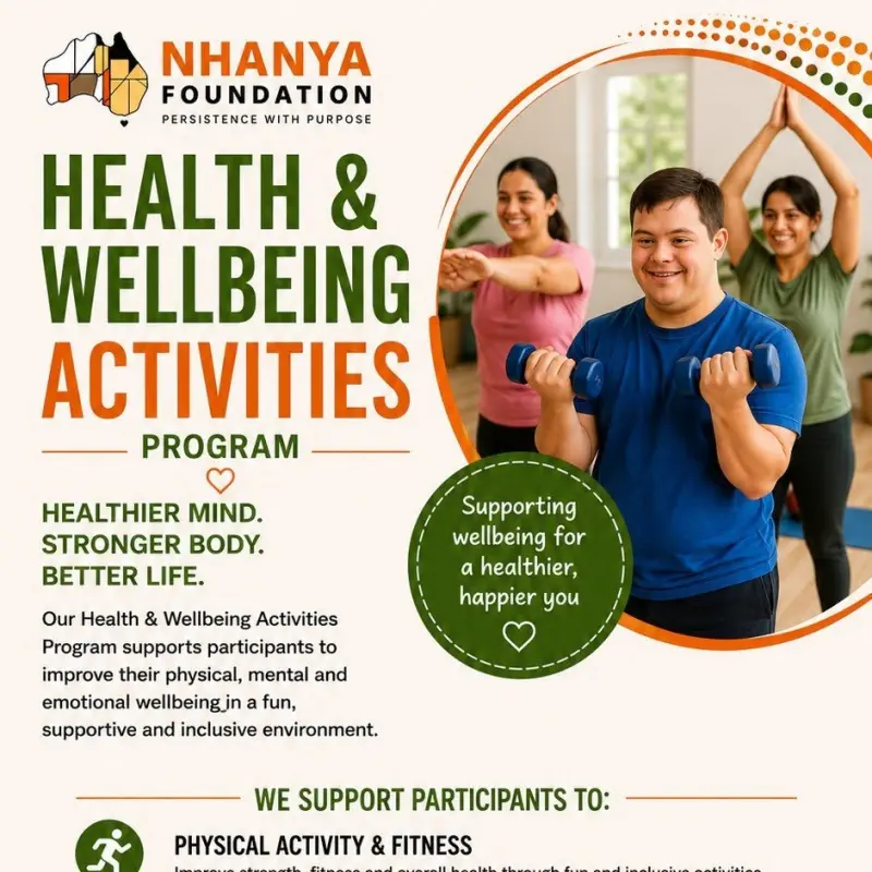 Nhanya Foundation Health and Wellbeing Activities Program brochure