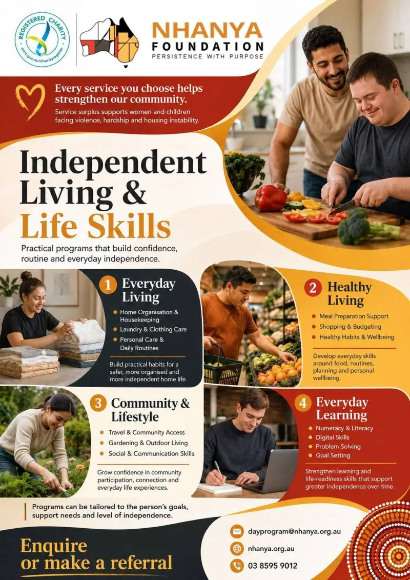 Nhanya Foundation Independent Living and Life Skills brochure